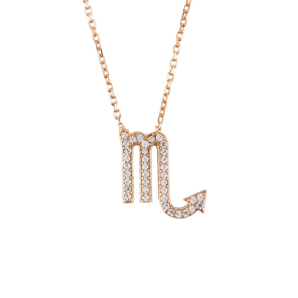 Celestia Luxe Necklace: Fierce Scorpio (Rosé Gold)
