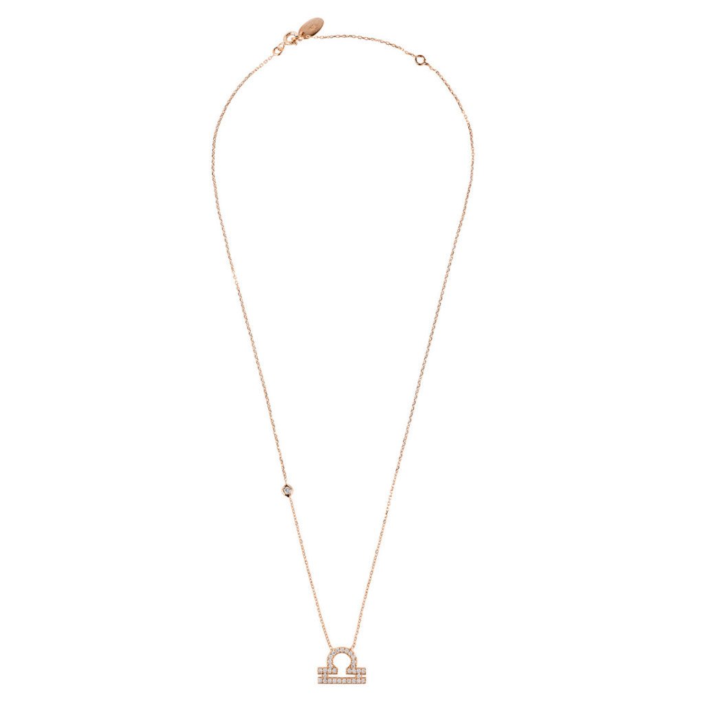 Celestia Luxe Necklace: Balanced Libra (Rosé Gold)