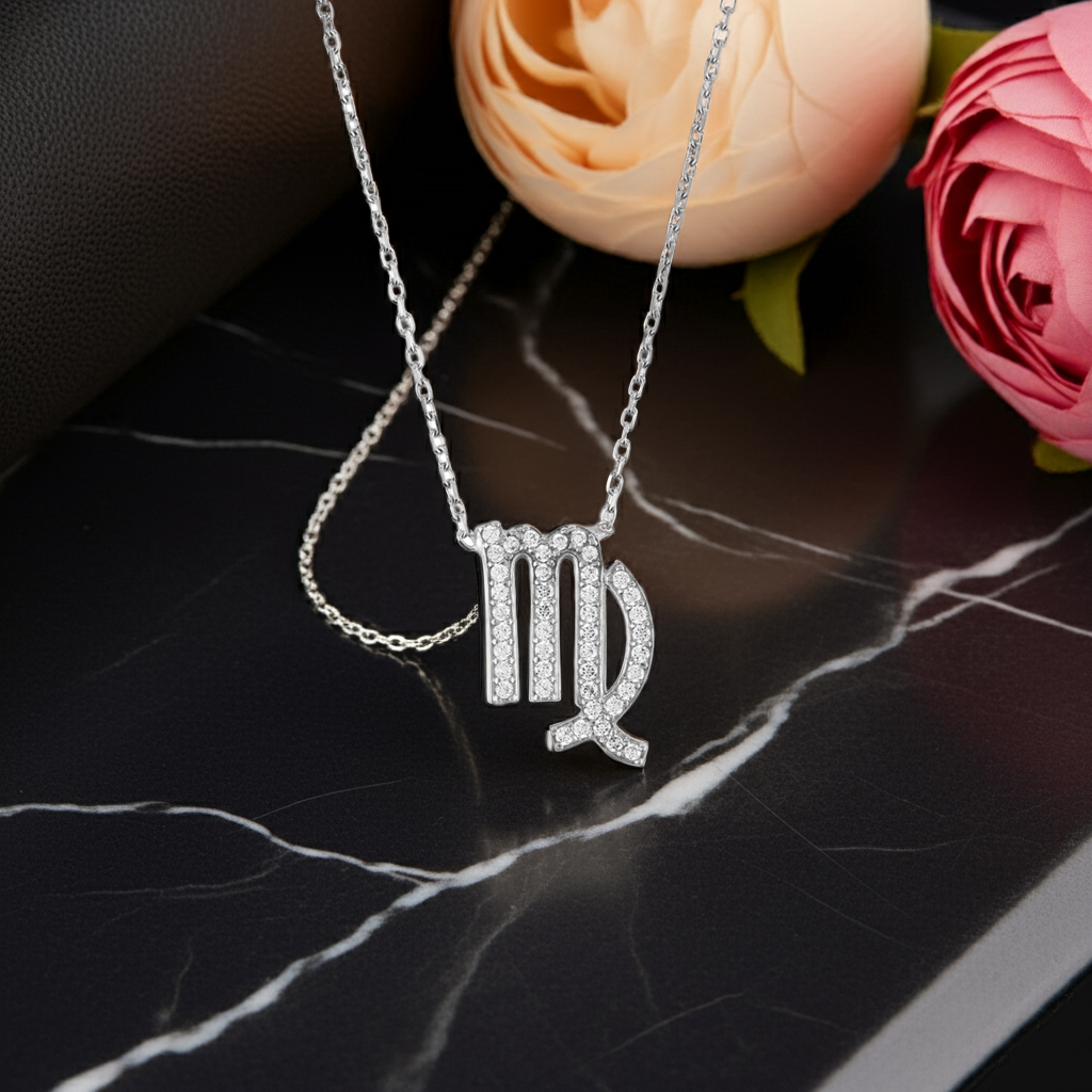 Celestia Luxe Necklace: Elegant Virgo (Silver)