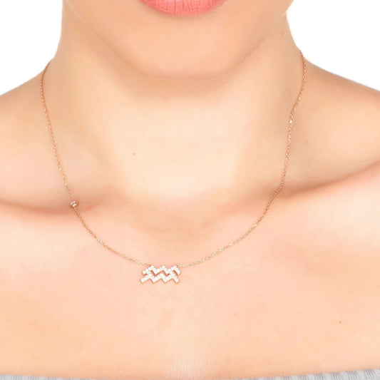 Celestia Luxe Necklace: Visionary Aquarius (Silver)