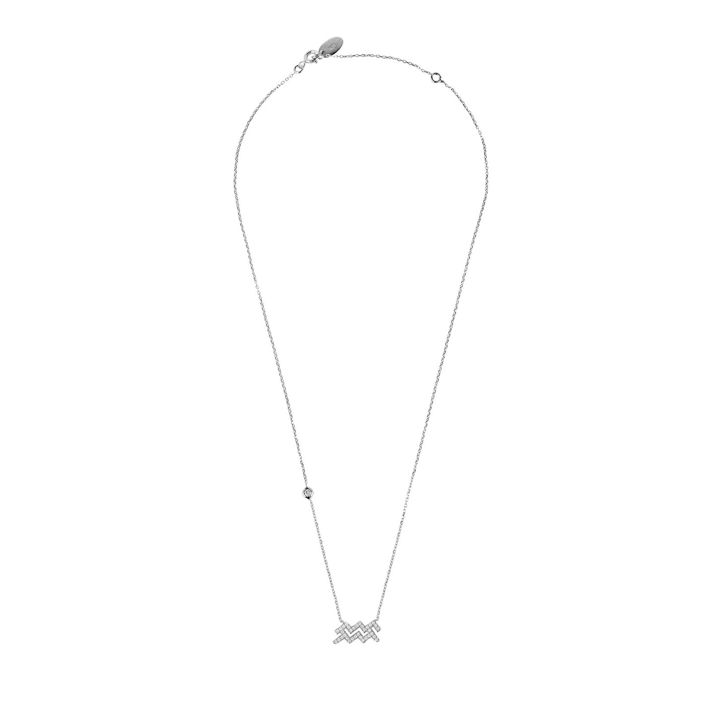 Celestia Luxe Necklace: Visionary Aquarius (Silver)