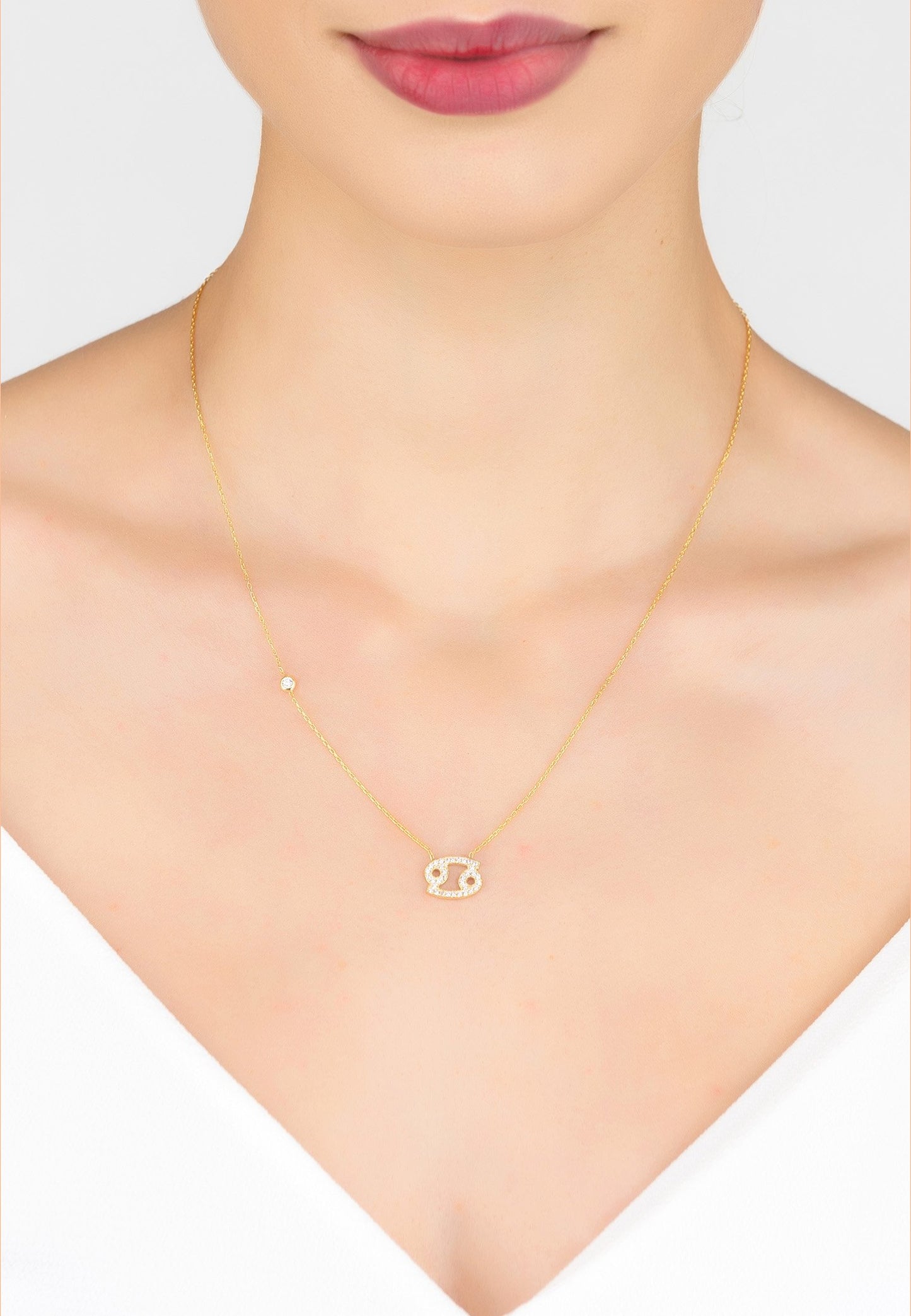 Celestia Luxe Necklace: Gentle Cancer (Gold)