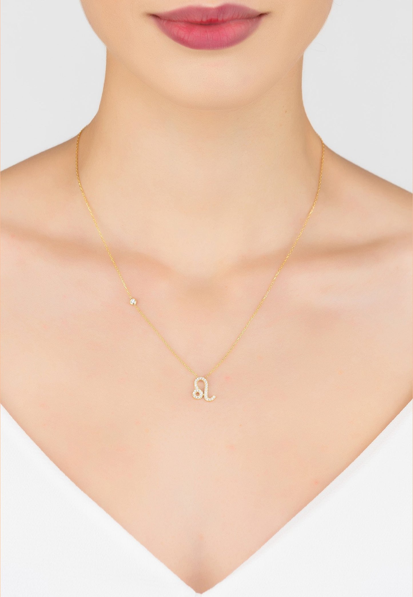 Celestia Luxe Necklace: Radiant Leo (Gold)