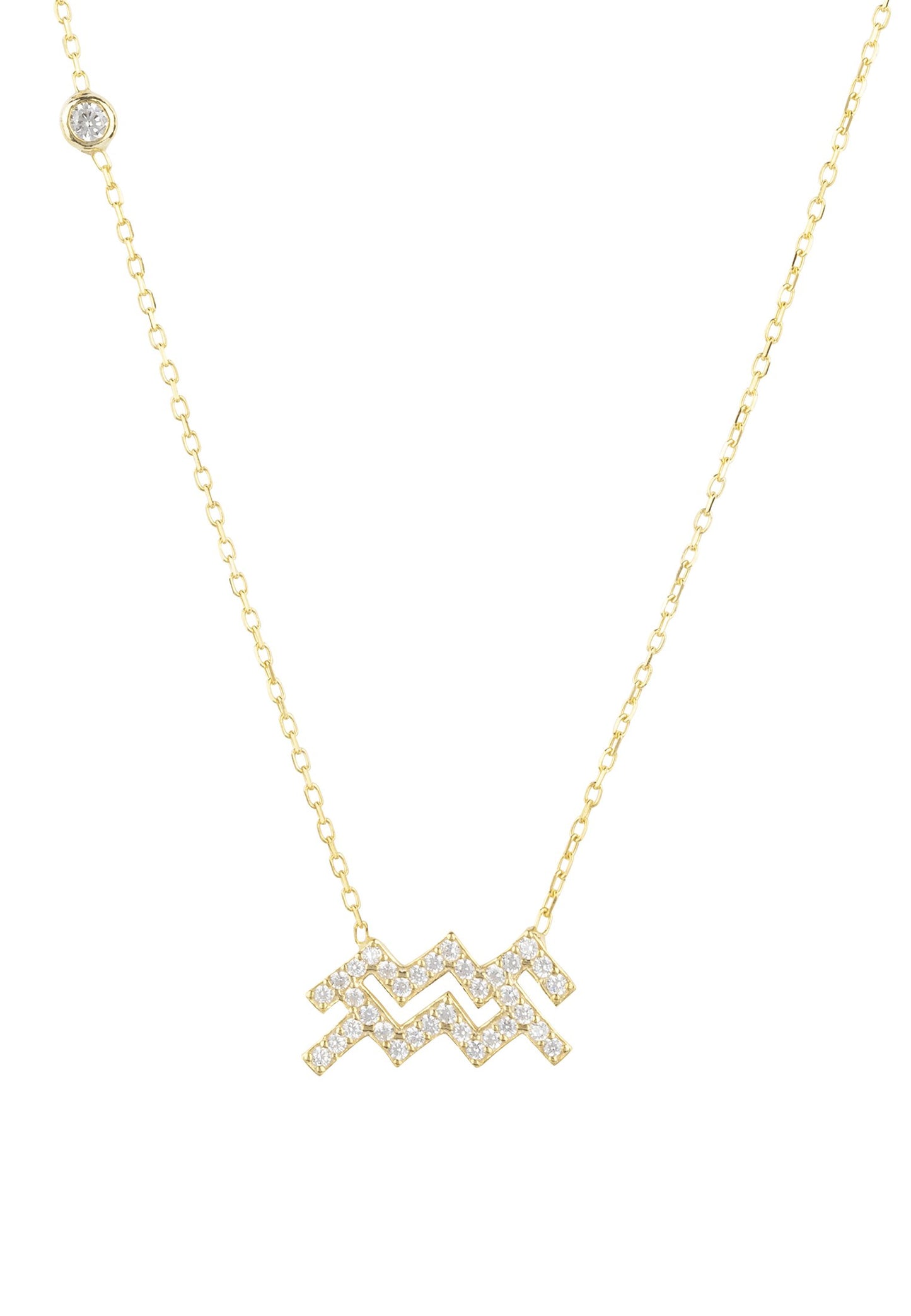 Celestia Luxe Necklace: Visionary Aquarius (Gold)