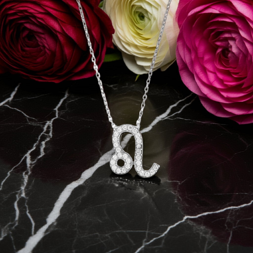Celestia Luxe Necklace: Radiant Leo (Silver)