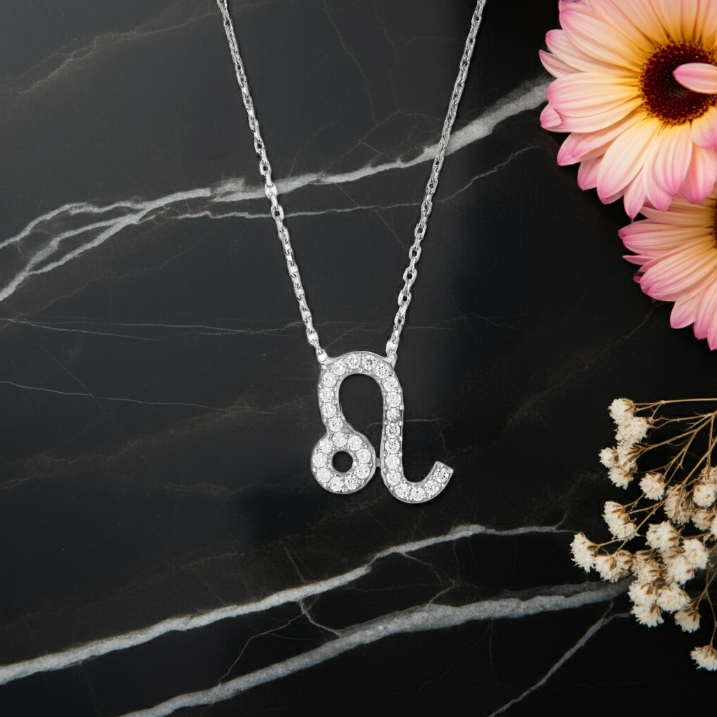 Celestia Luxe Necklace: Radiant Leo (Silver)