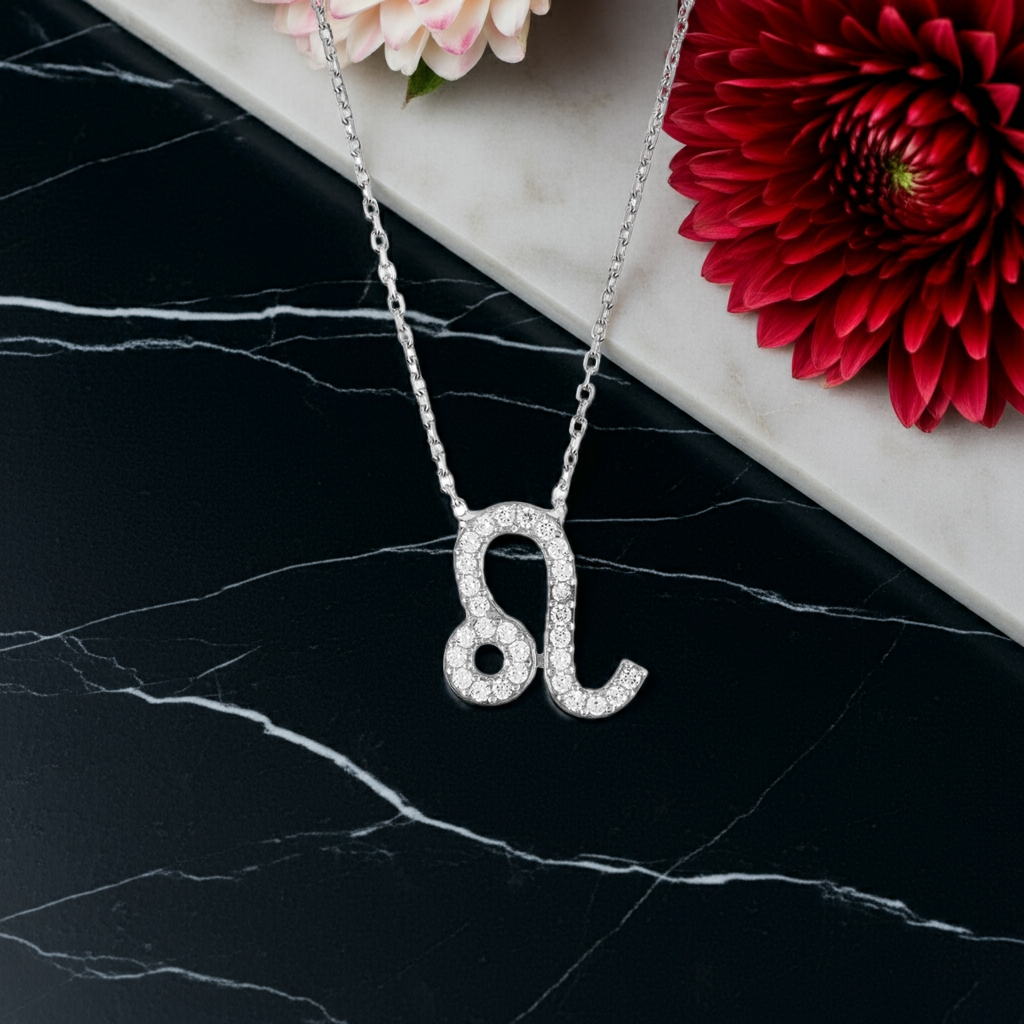 Celestia Luxe Necklace: Radiant Leo (Silver)