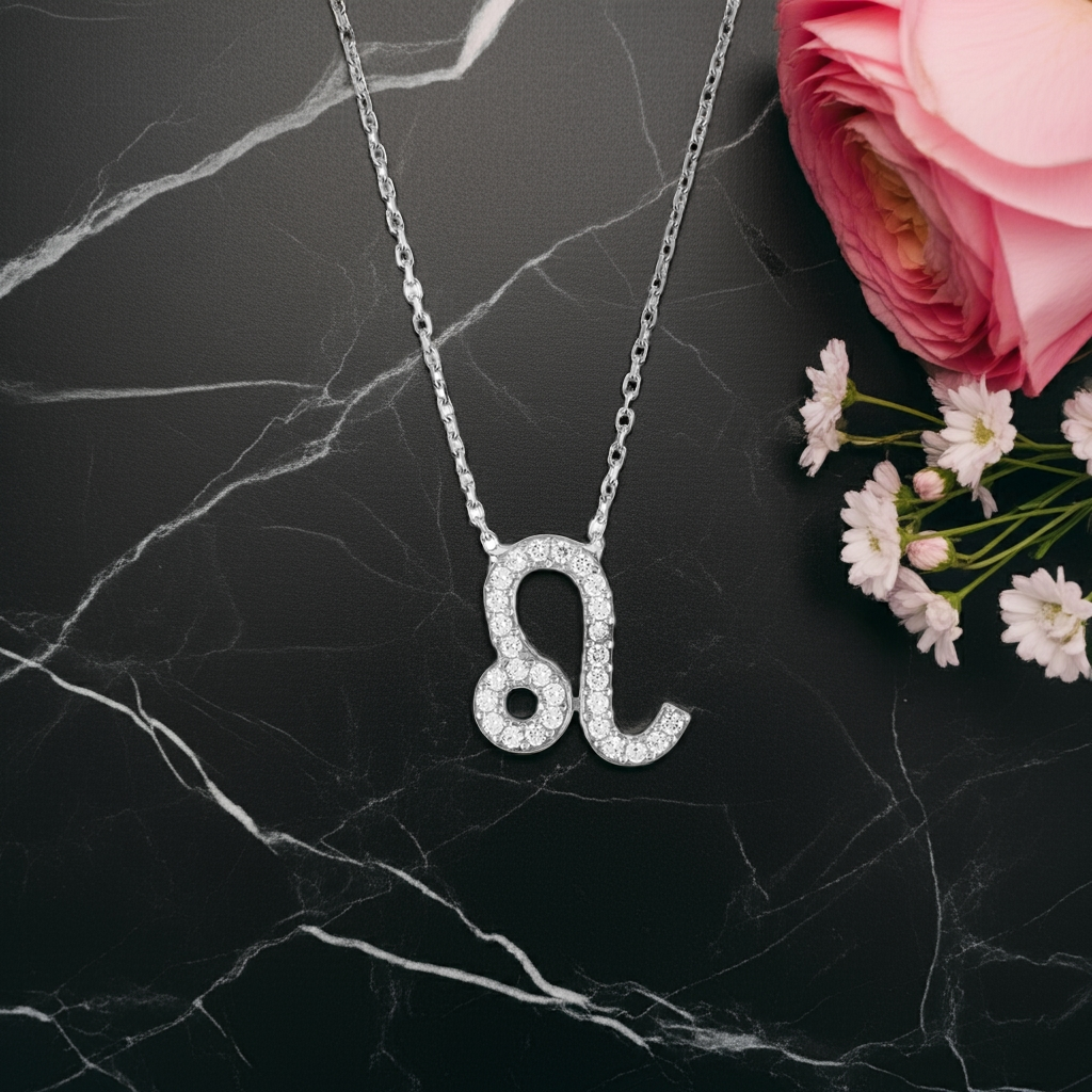 Celestia Luxe Necklace: Radiant Leo (Silver)