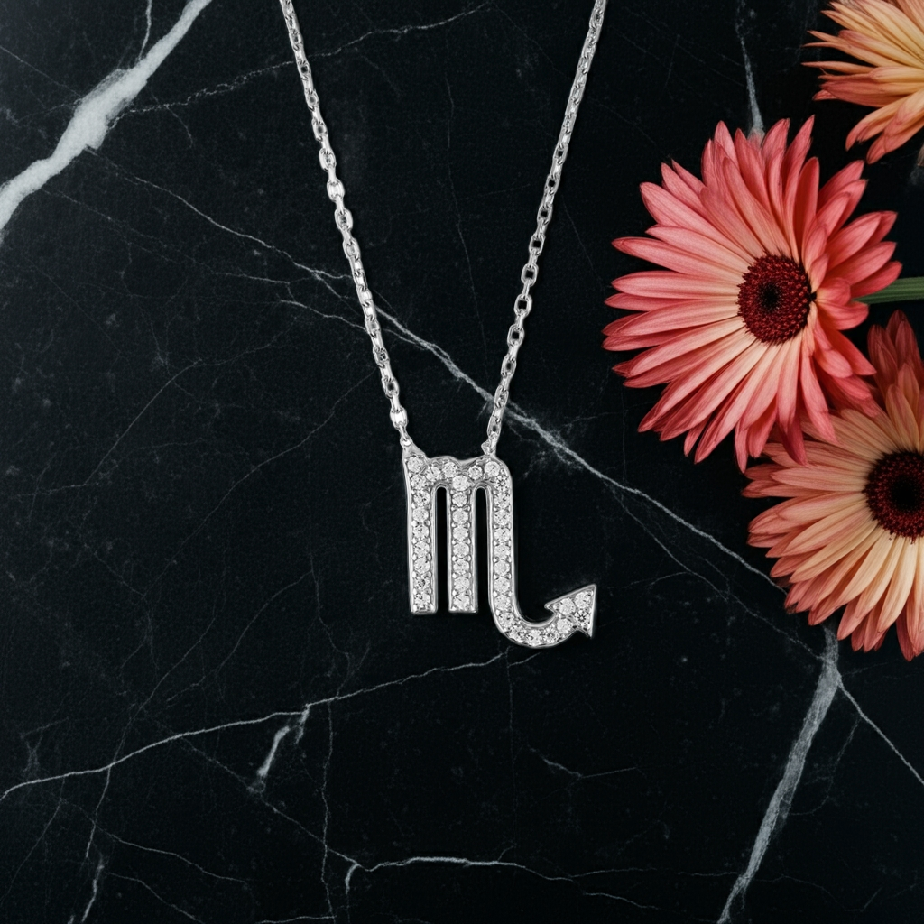 Celestia Luxe Necklace: Fierce Scorpio (Silver)