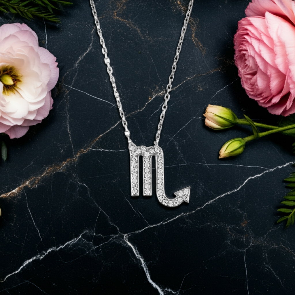 Celestia Luxe Necklace: Fierce Scorpio (Silver)