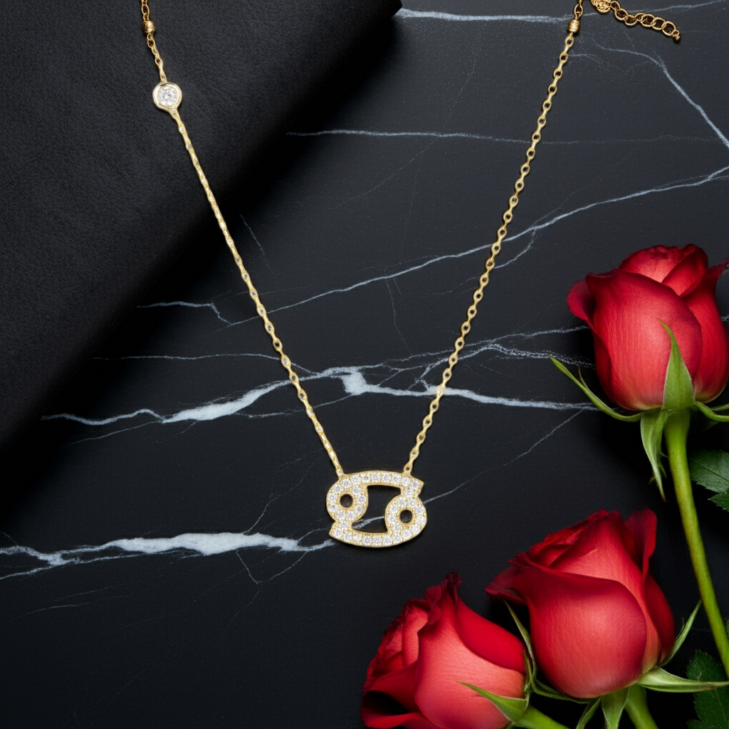 Celestia Luxe Necklace: Gentle Cancer (Gold)