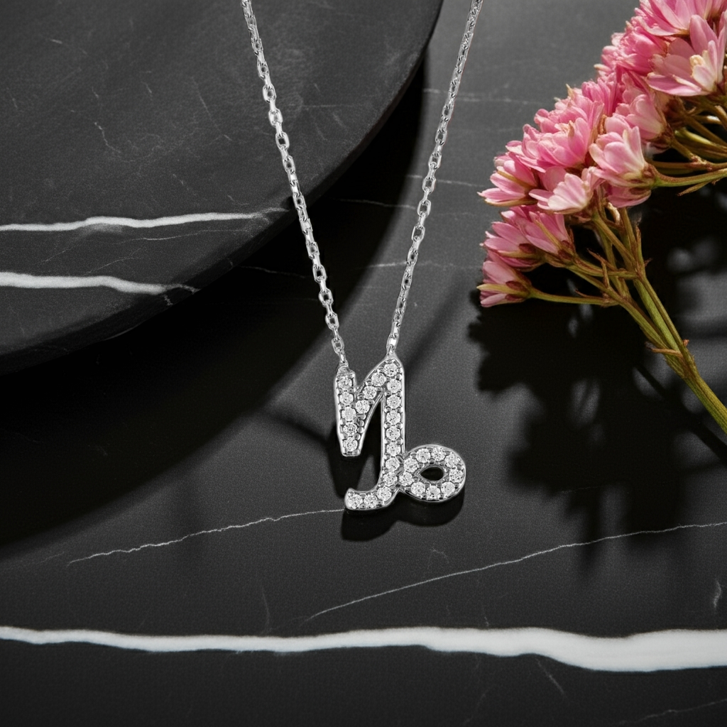 Celestia Luxe Necklace: Ambitious Capricorn (Silver)
