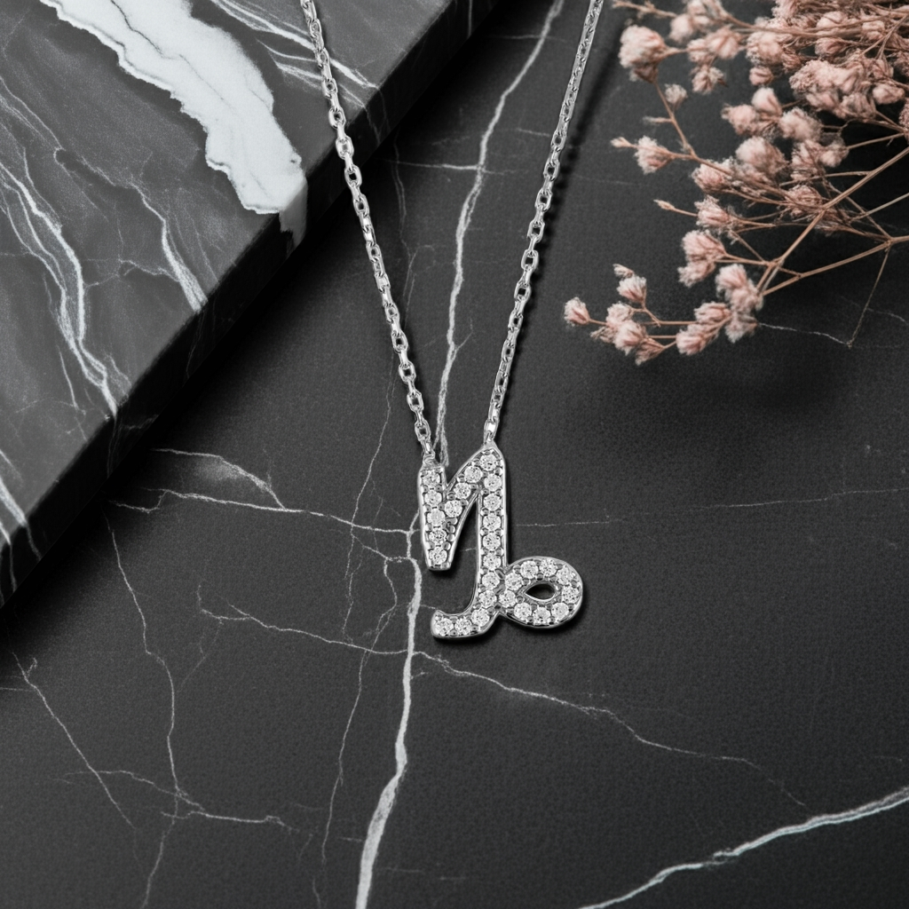 Celestia Luxe Necklace: Ambitious Capricorn (Silver)