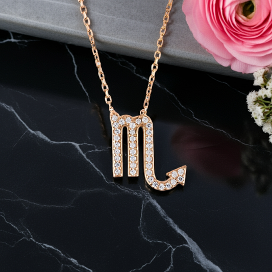 Celestia Luxe Necklace: Fierce Scorpio (Rosé Gold)