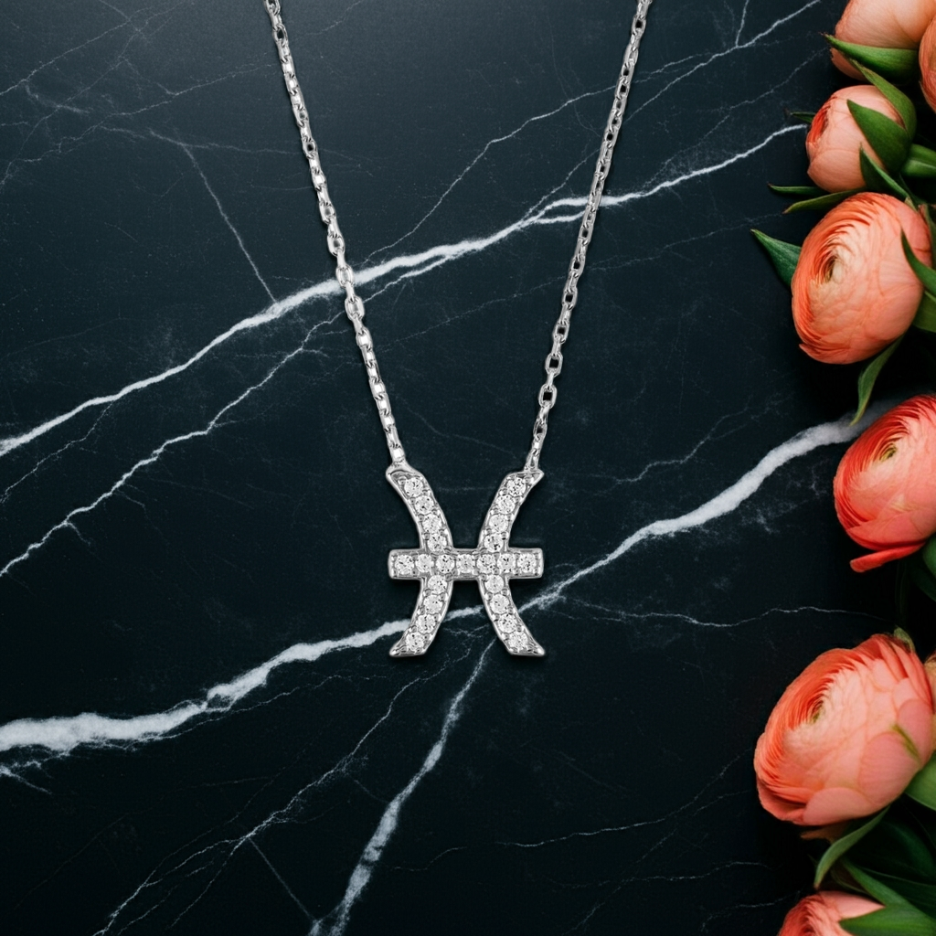 Celestia Luxe Necklace: Dreamy Pisces (Silver)
