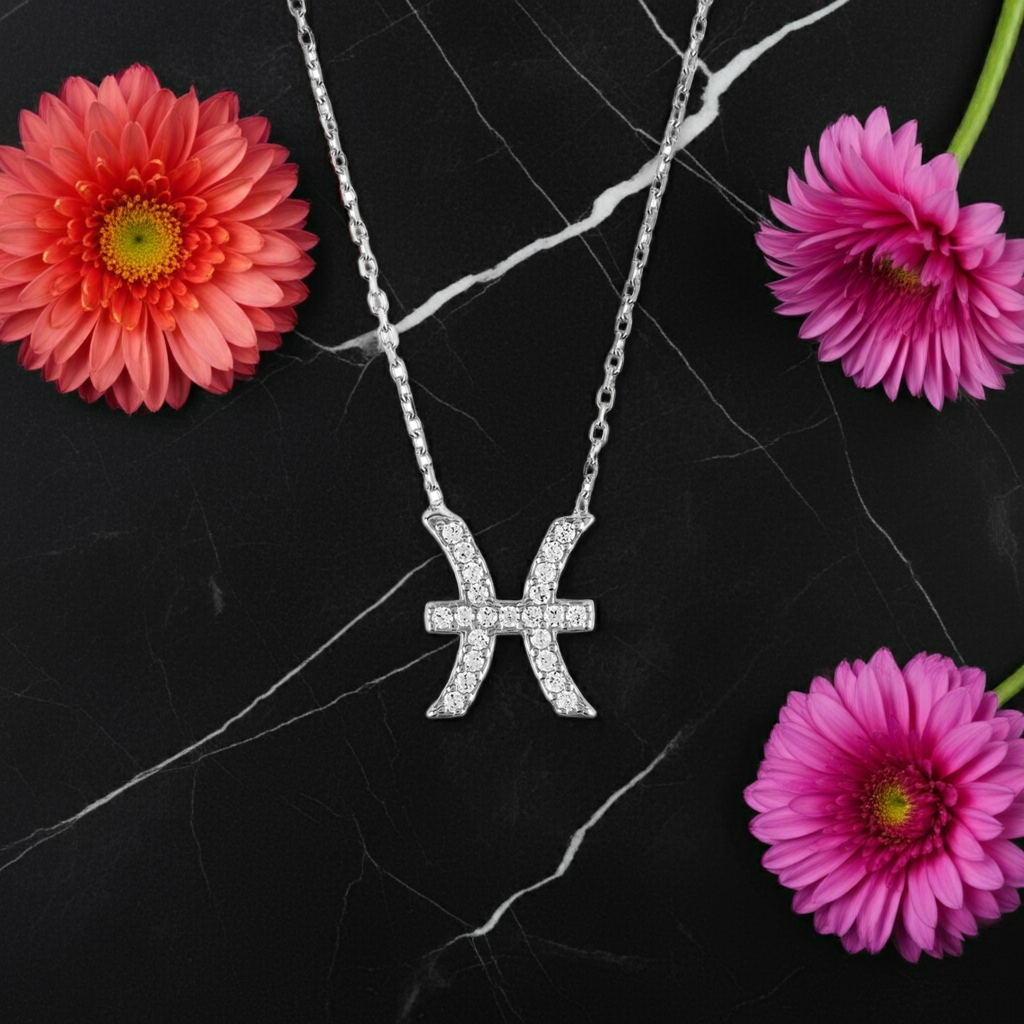 Celestia Luxe Necklace: Dreamy Pisces (Silver)