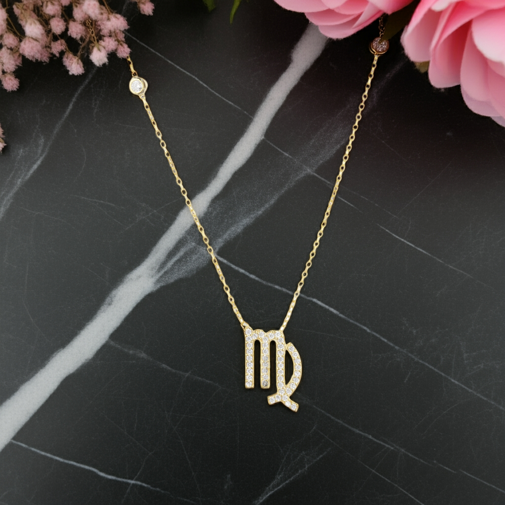 Celestia Luxe Necklace: Elegant Virgo (Gold)