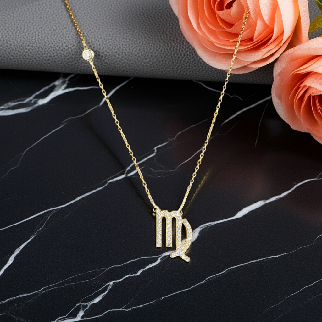 Celestia Luxe Necklace: Elegant Virgo (Gold)