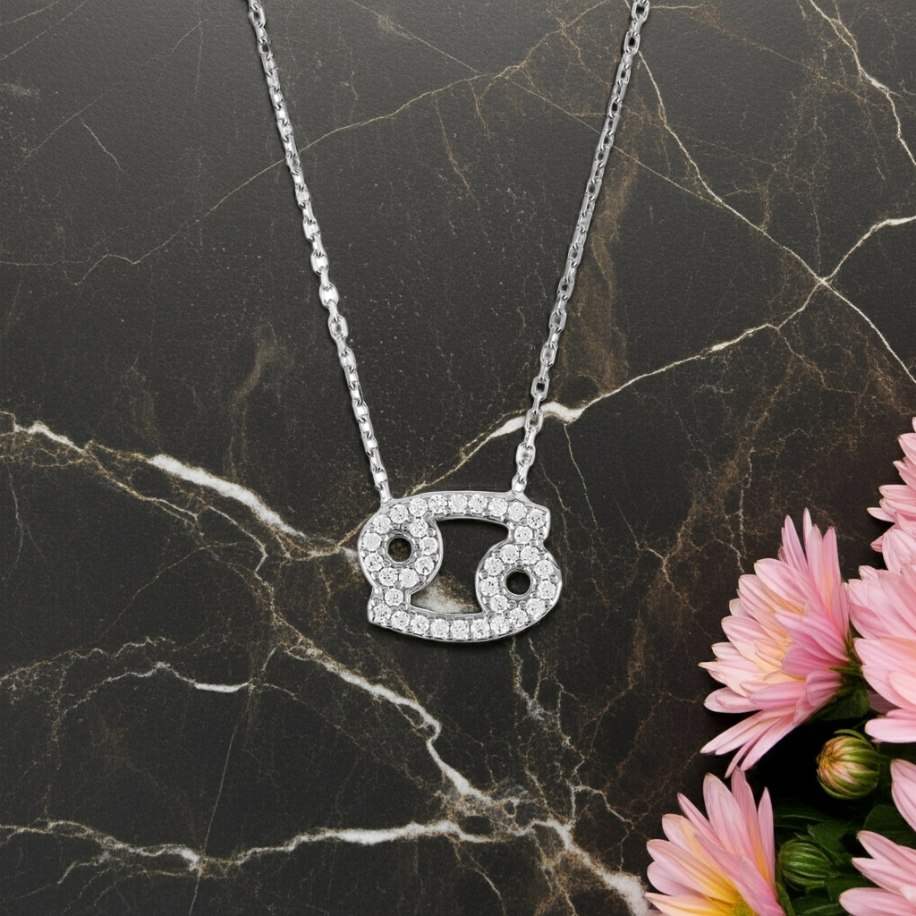 Celestia Luxe Necklace: Gentle Cancer (Silver)