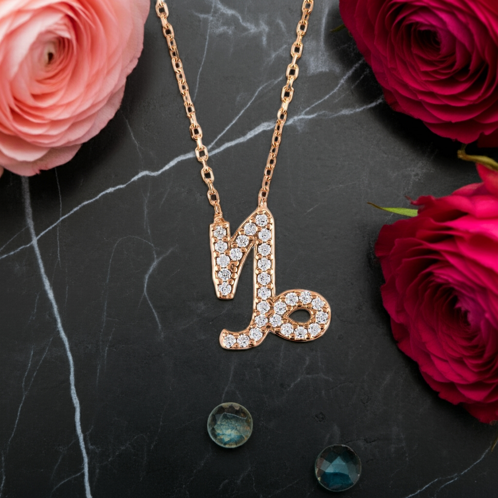 Celestia Luxe Necklace: Ambitious Capricorn (Rosé Gold)