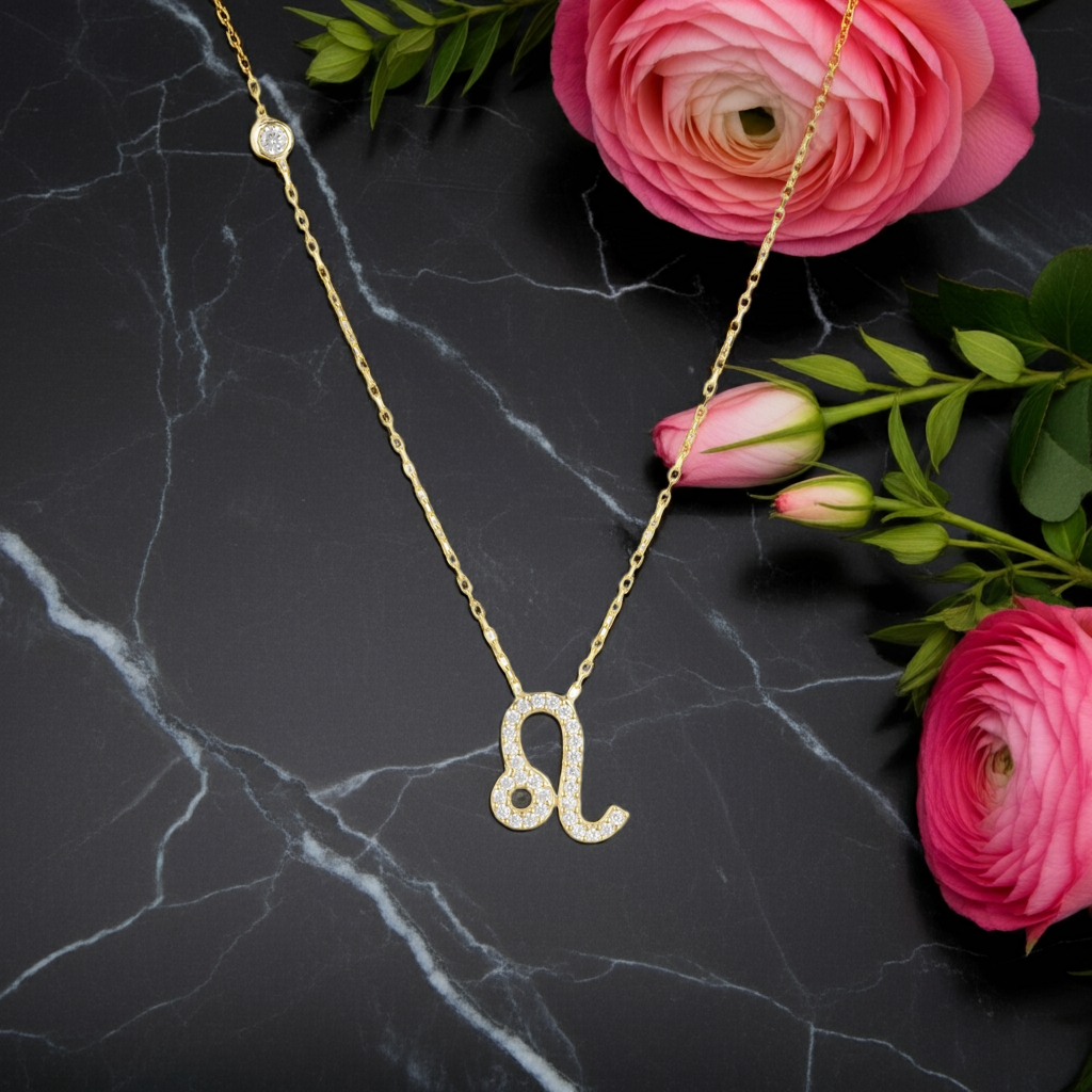 Celestia Luxe Necklace: Radiant Leo (Gold)
