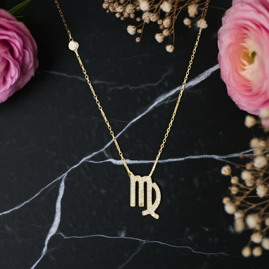 Celestia Luxe Necklace: Elegant Virgo (Gold)