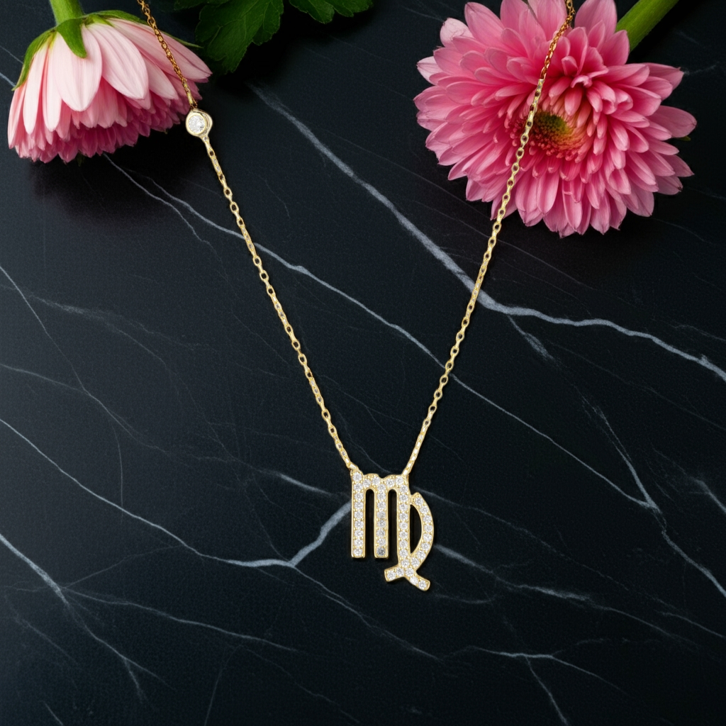 Celestia Luxe Necklace: Elegant Virgo (Gold)