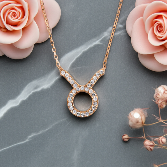 Celestia Luxe Necklace: Grounded Taurus (Rosé Gold)