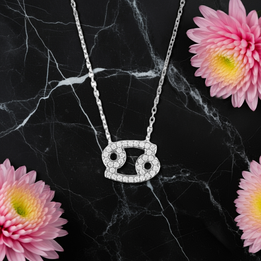 Celestia Luxe Necklace: Gentle Cancer (Silver)