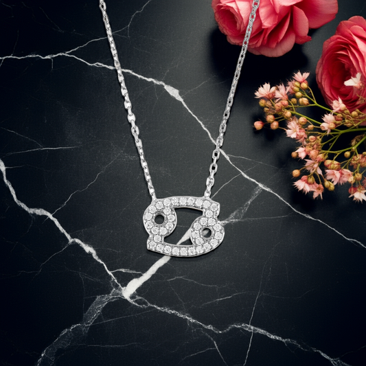 Celestia Luxe Necklace: Gentle Cancer (Silver)