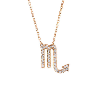 Celestia Luxe Necklace: Fierce Scorpio (Rosé Gold)