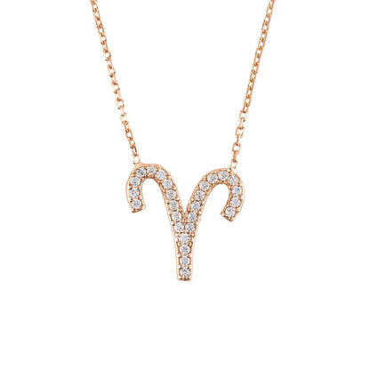 Celestia Luxe Necklace: Bold Aries (Rosé Gold)
