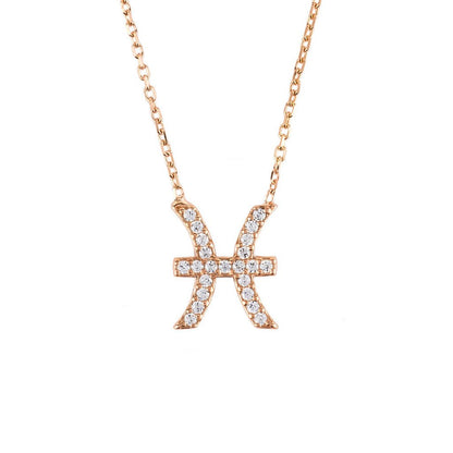 Celestia Luxe Necklace: Dreamy Pisces (Rosé Gold)