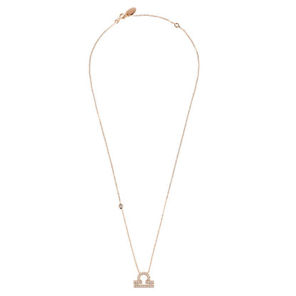 Celestia Luxe Necklace: Balanced Libra (Rosé Gold)