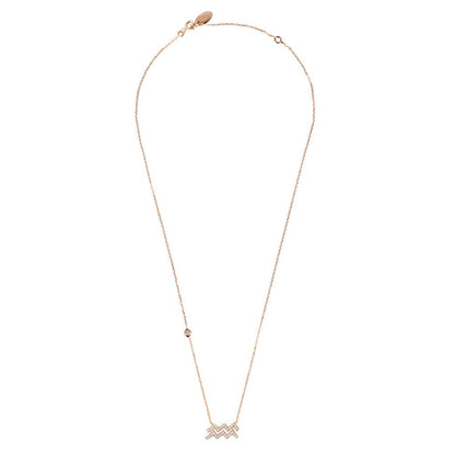 Celestia Luxe Necklace: Visionary Aquarius (Rosé Gold)