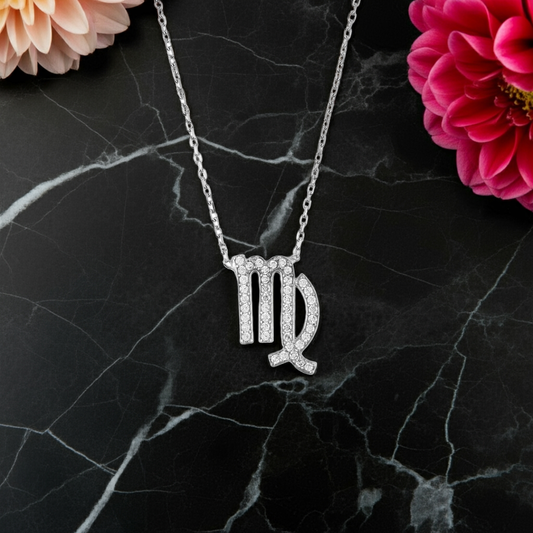Celestia Luxe Necklace: Elegant Virgo (Silver)