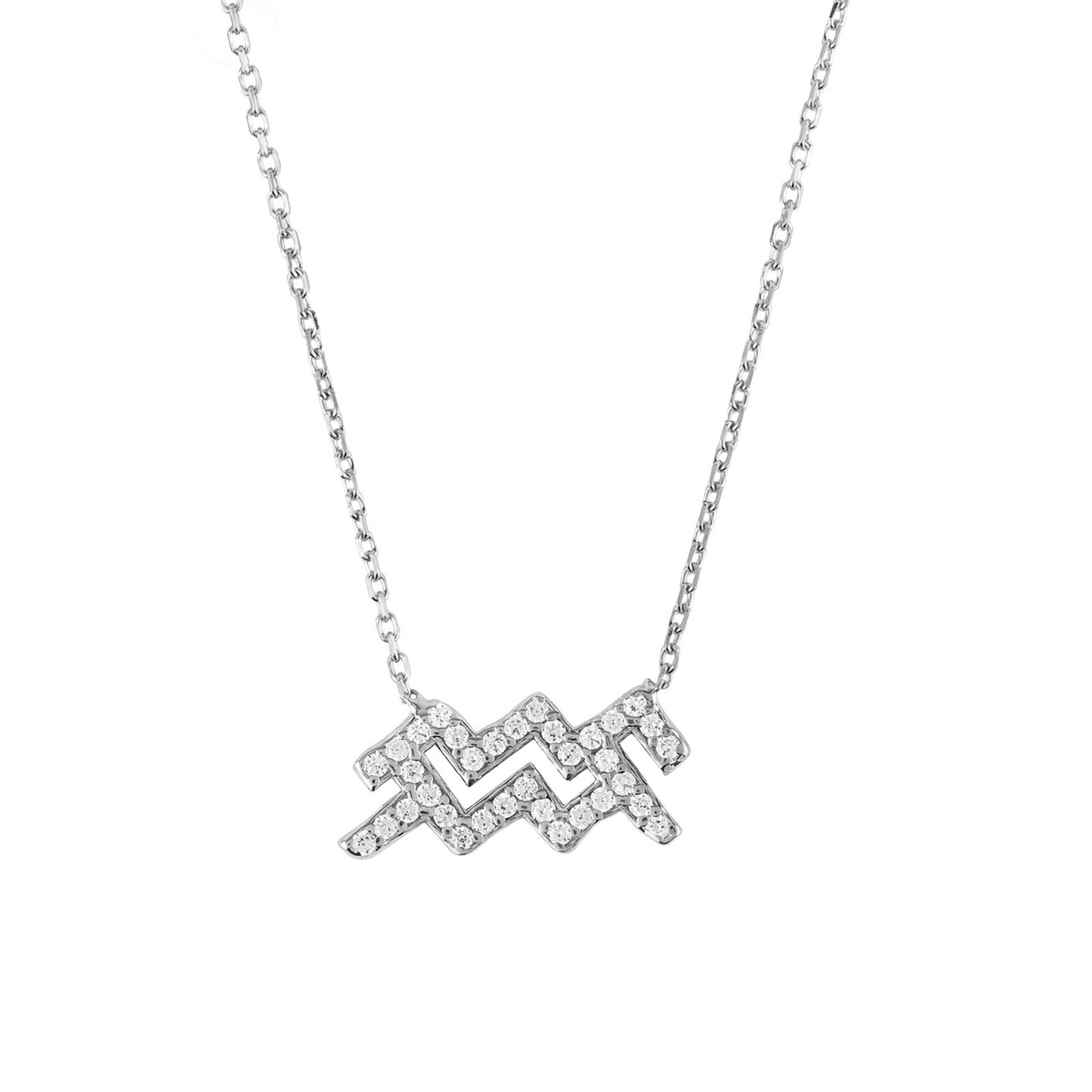Celestia Luxe Necklace: Visionary Aquarius (Silver)