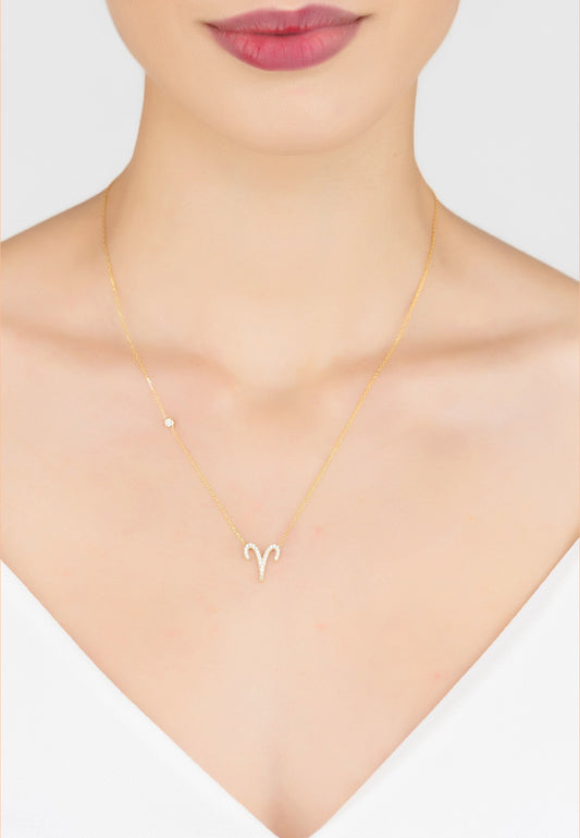 Celestia Luxe Necklace: Bold Aries (Gold)