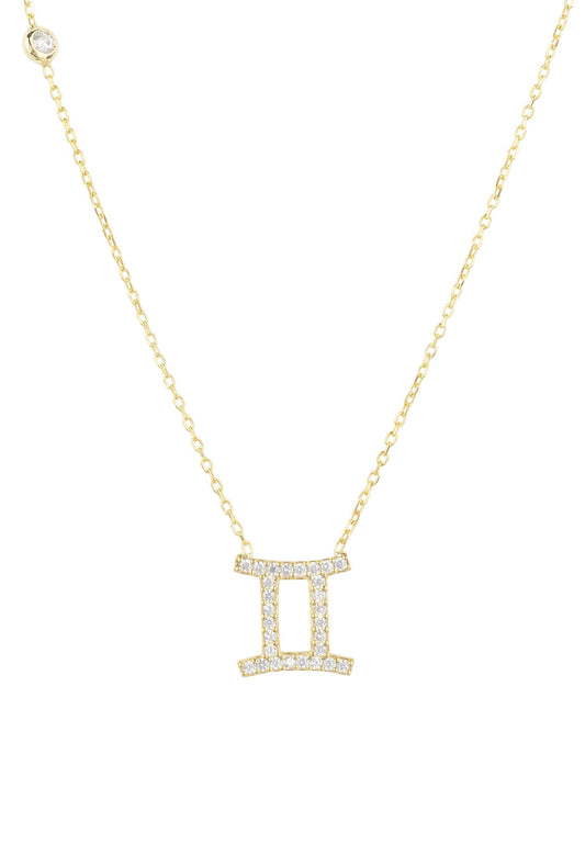 Celestia Luxe Necklace: Sparkling Gemini (Gold)