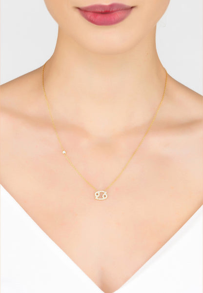 Celestia Luxe Necklace: Gentle Cancer (Gold)
