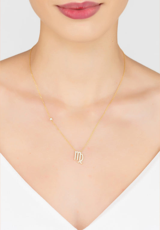 Celestia Luxe Necklace: Elegant Virgo (Gold)