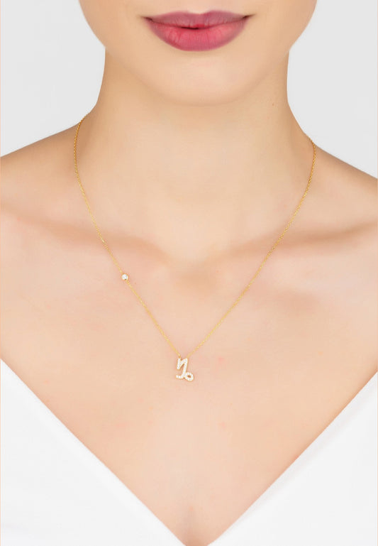 Celestia Luxe Necklace: Ambitious Capricorn (Gold)