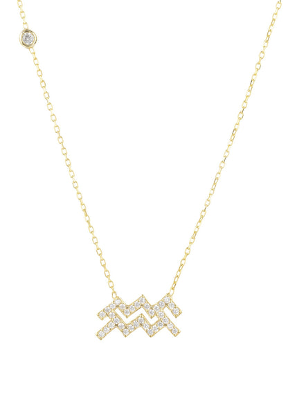Celestia Luxe Necklace: Visionary Aquarius (Gold)
