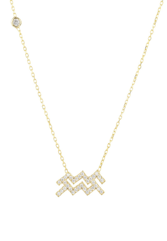 Celestia Luxe Necklace: Visionary Aquarius (Gold)