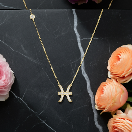 Celestia Luxe Necklace: Dreamy Pisces (Gold)