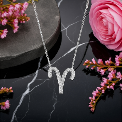 Celestia Luxe Necklace: Bold Aries (Silver)
