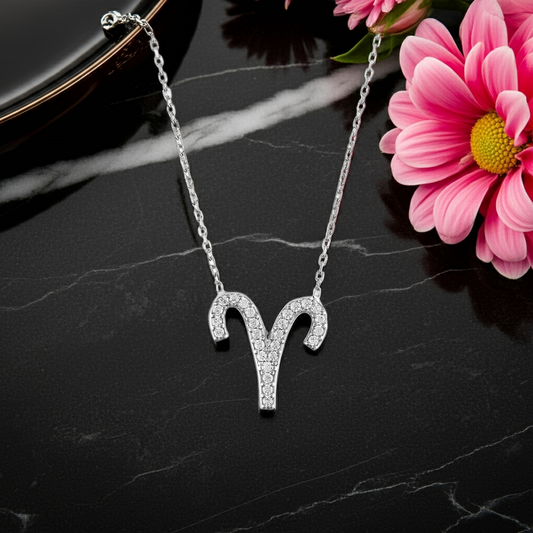 Celestia Luxe Necklace: Bold Aries (Silver)