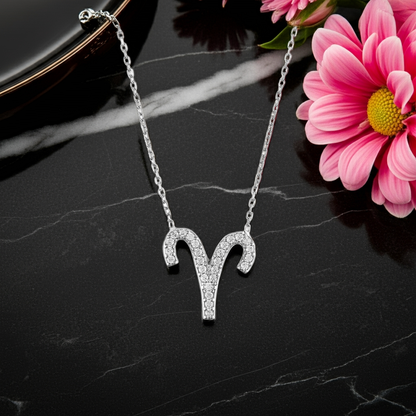 Celestia Luxe Necklace: Bold Aries (Silver)