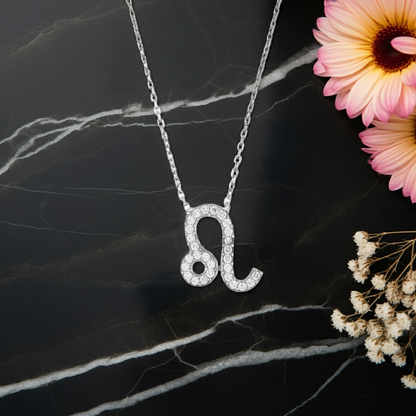 Celestia Luxe Necklace: Radiant Leo (Silver)