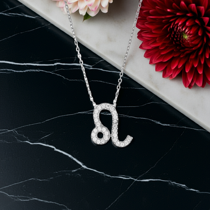 Celestia Luxe Necklace: Radiant Leo (Silver)
